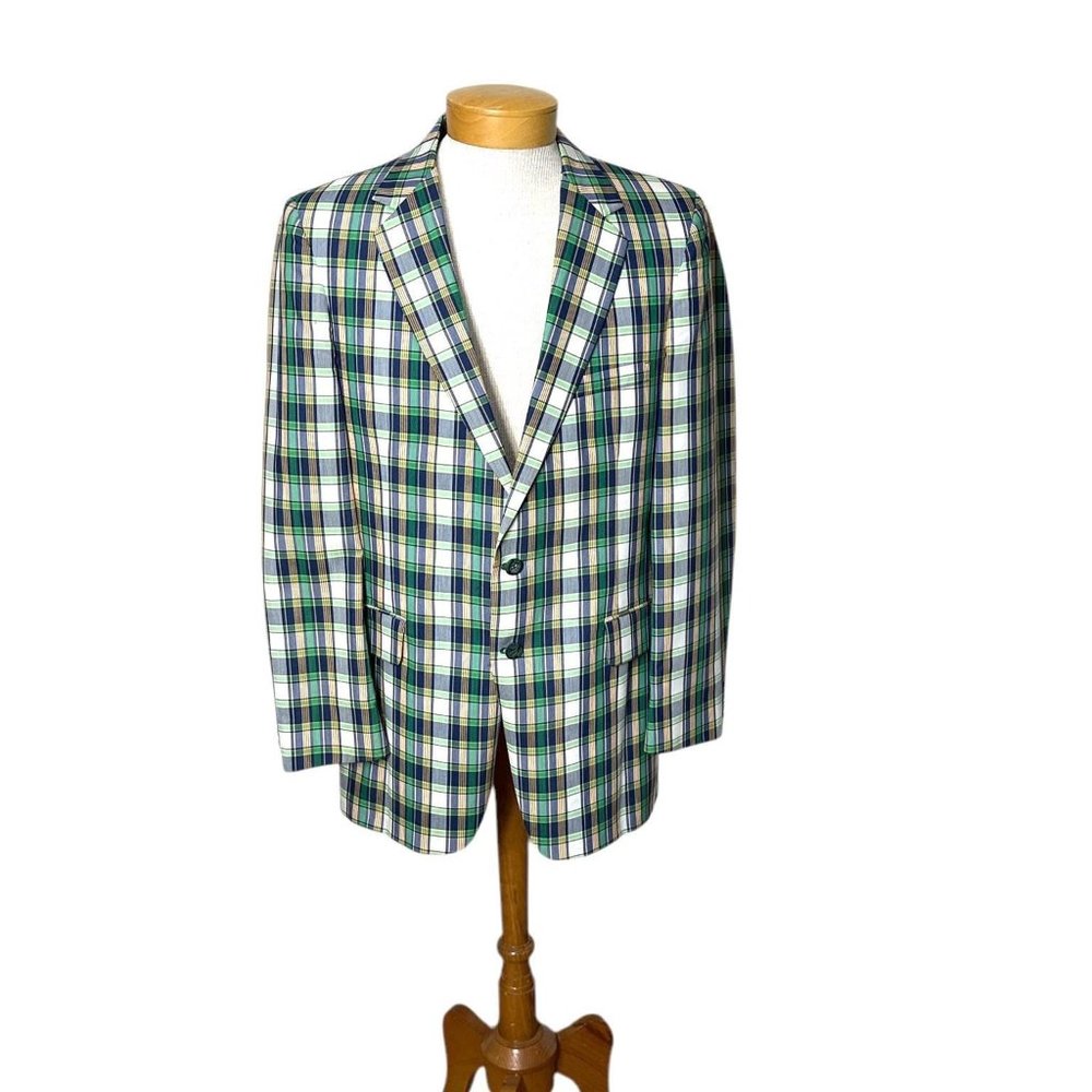 1970s/80s plaid sportscoat blazer by American Craftsmen Size 44